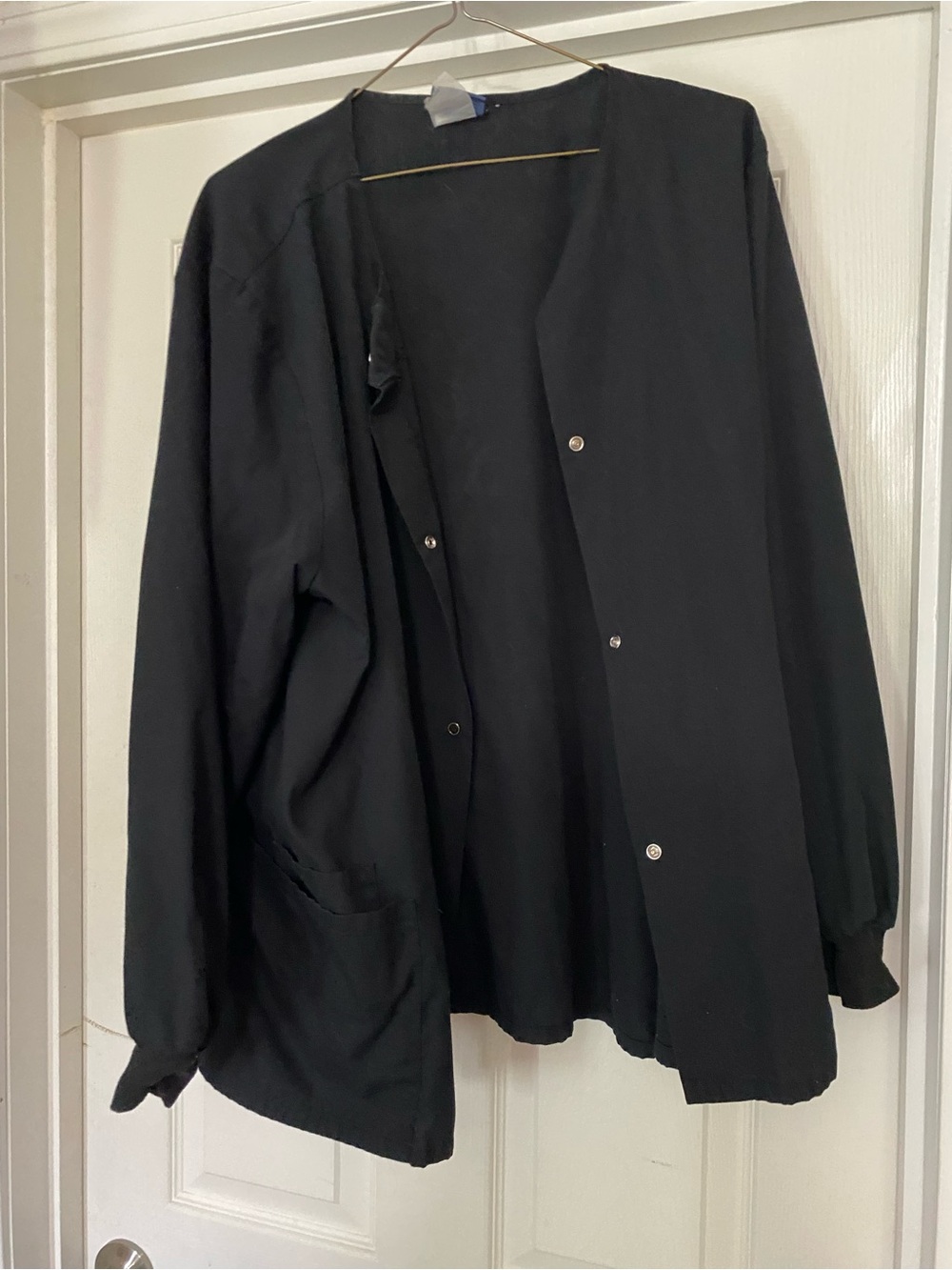 Cherokee Black Workwear Scrub Top with Logo Tag